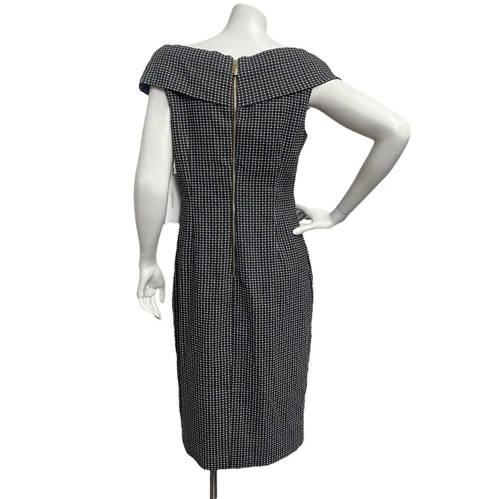Calvin Klein NEW $119 Women's Black White Dress Sz 10 Casual Semi Formal Academe - Image 6