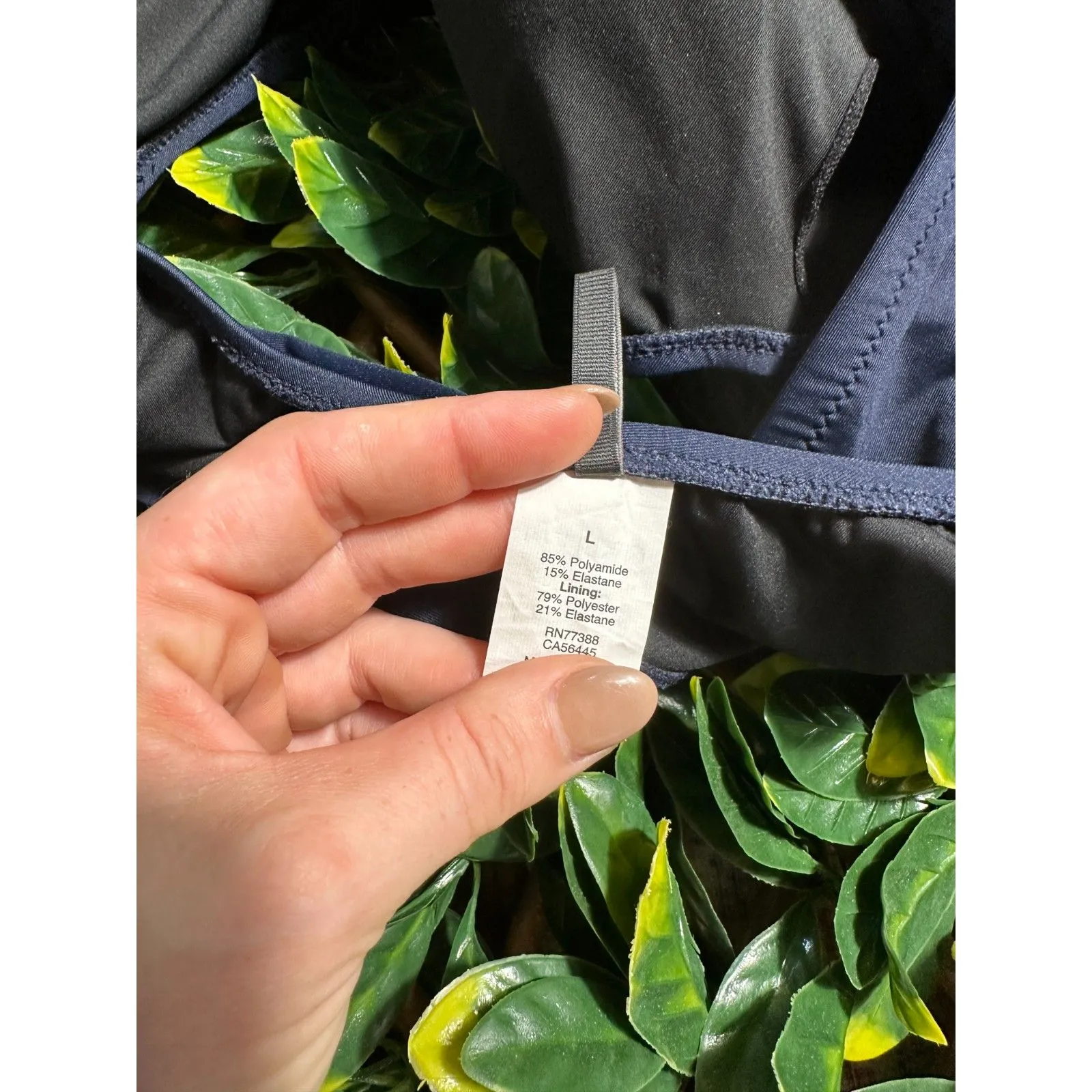 J Crew Blue Square Neck FRIDAY Bikini Top Size Large - Image 4