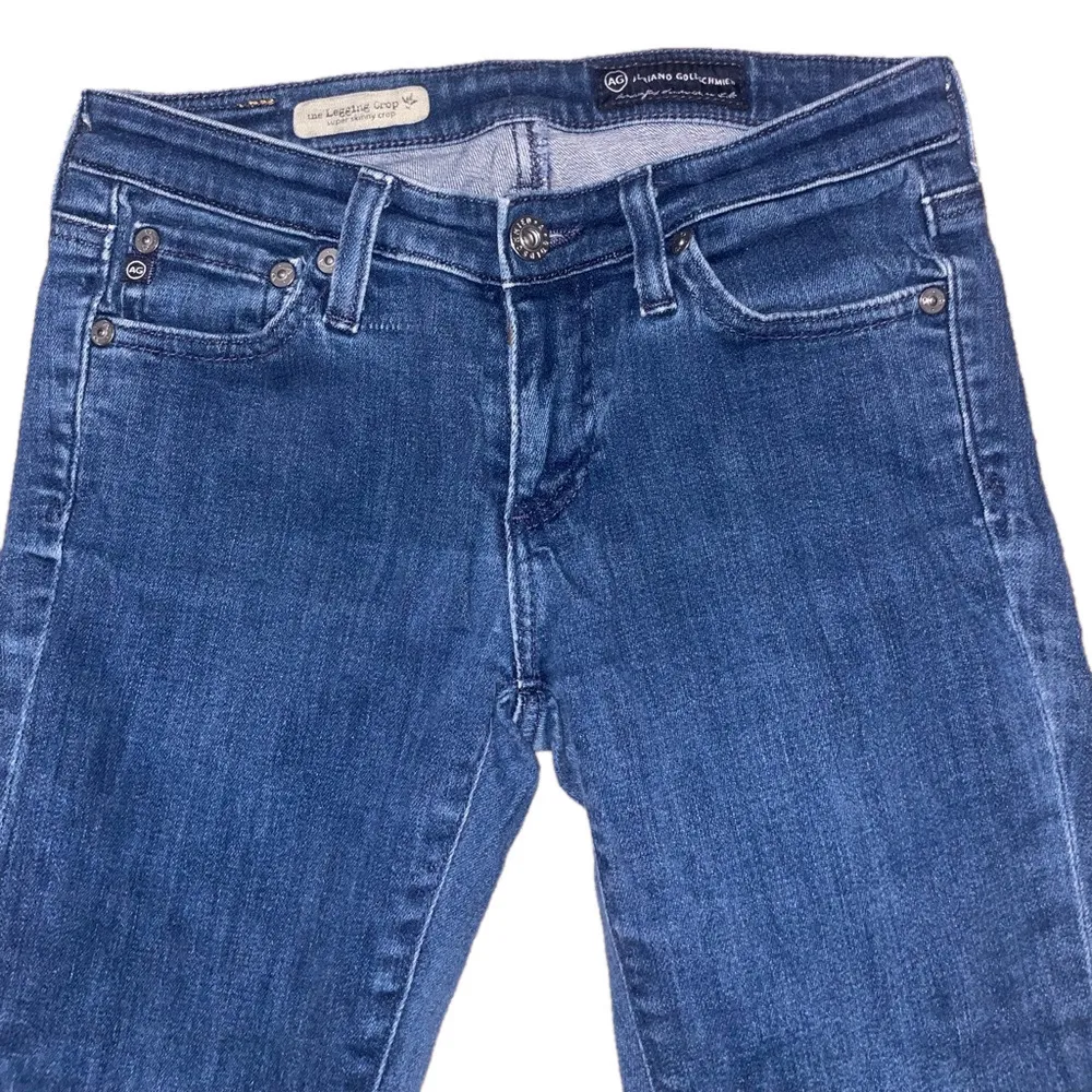 Ag Adriano Goldschmied Cropped Jeans Straight Skinny Leg Women 25 Classic Denim - Image 2