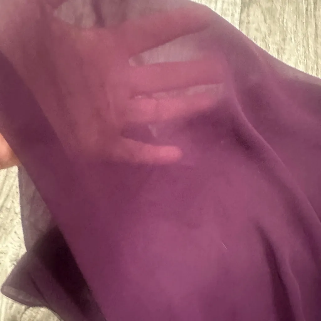 MSK Purple Blouse with Beaded Hem Size XXL - Image 6