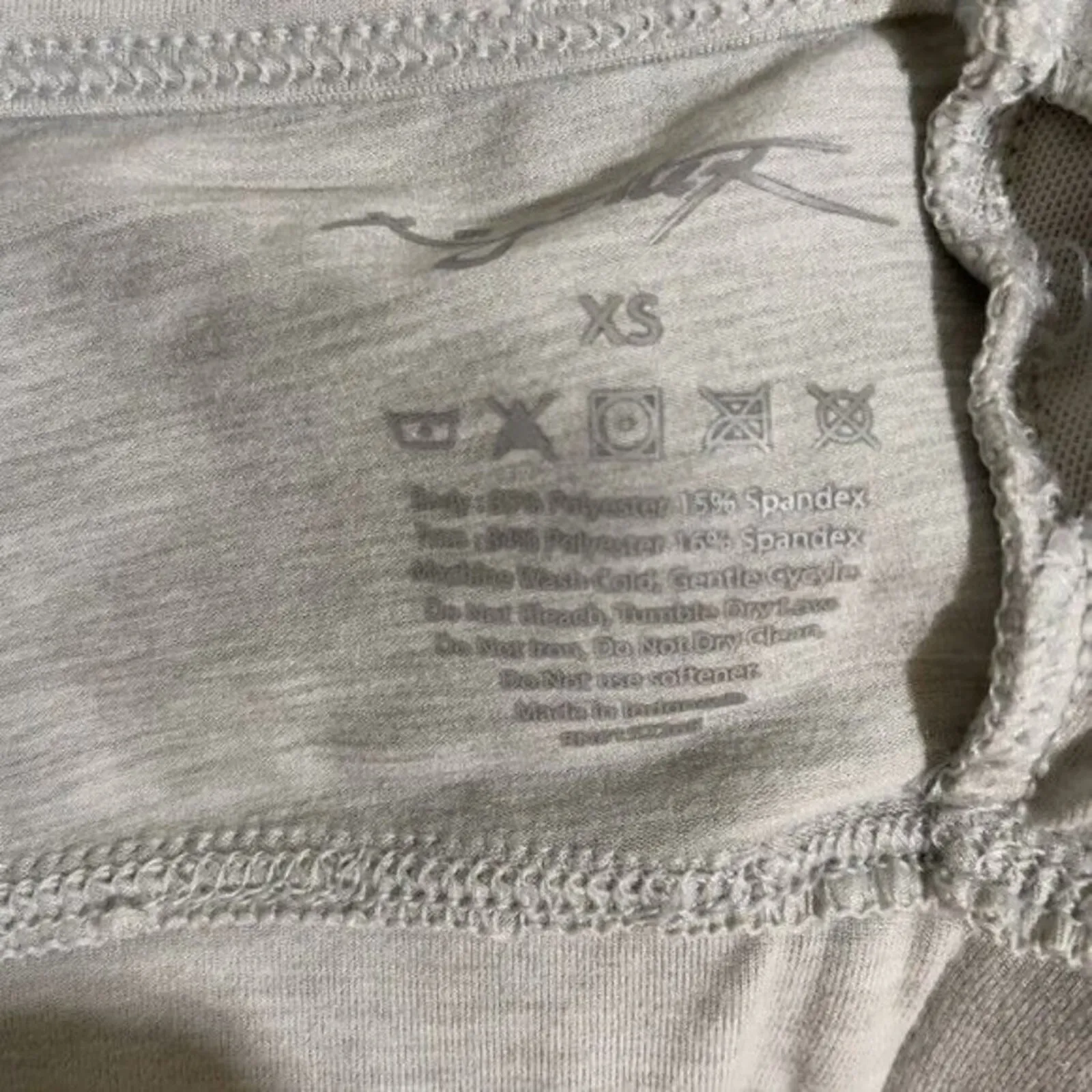 X By Gottex New XS Gray Heather Racerback Peephole Sports Bra - Image 6