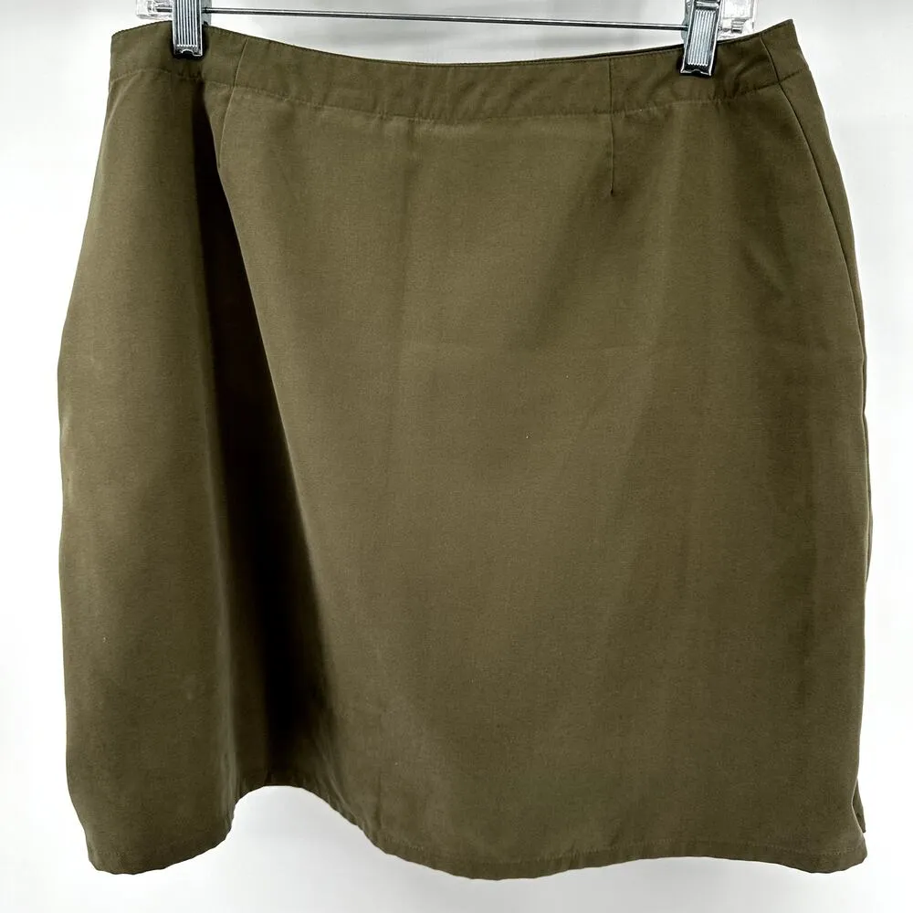 Patagonia Inter Continental Hideaway Skort Side Zip Outdoor Camp Khaki 14 - Image 6
