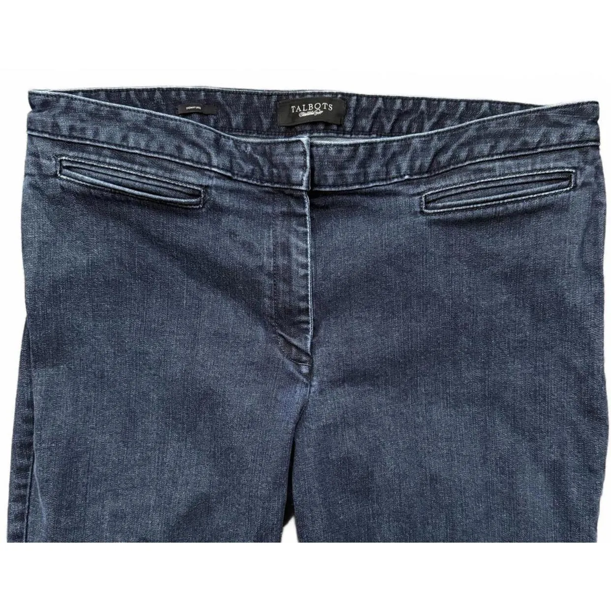 Talbots Women's Signature Jeans Size 14 Blue Cropped Cotton Stretch Casual - Image 4