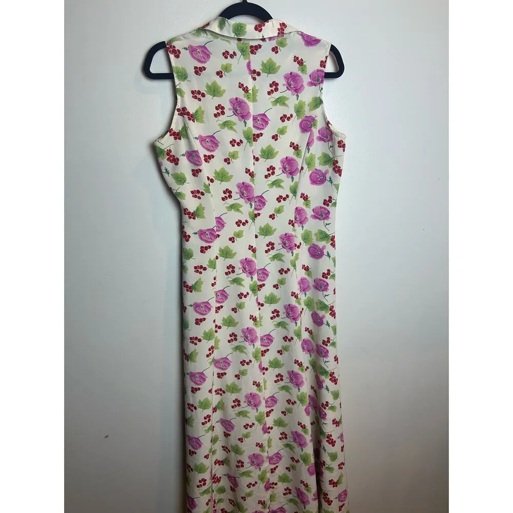 Old Navy Vintage Size 8 Dress Sleeveless Cherries Retra 60s Rosie Riveter Style - Image 5