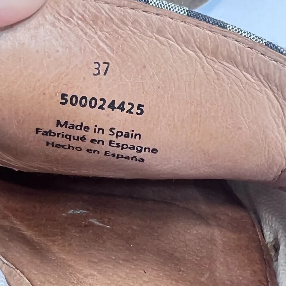 Free people plaid mule sandals womens black white romantic chic boho EU37 US6.5 - Image 7