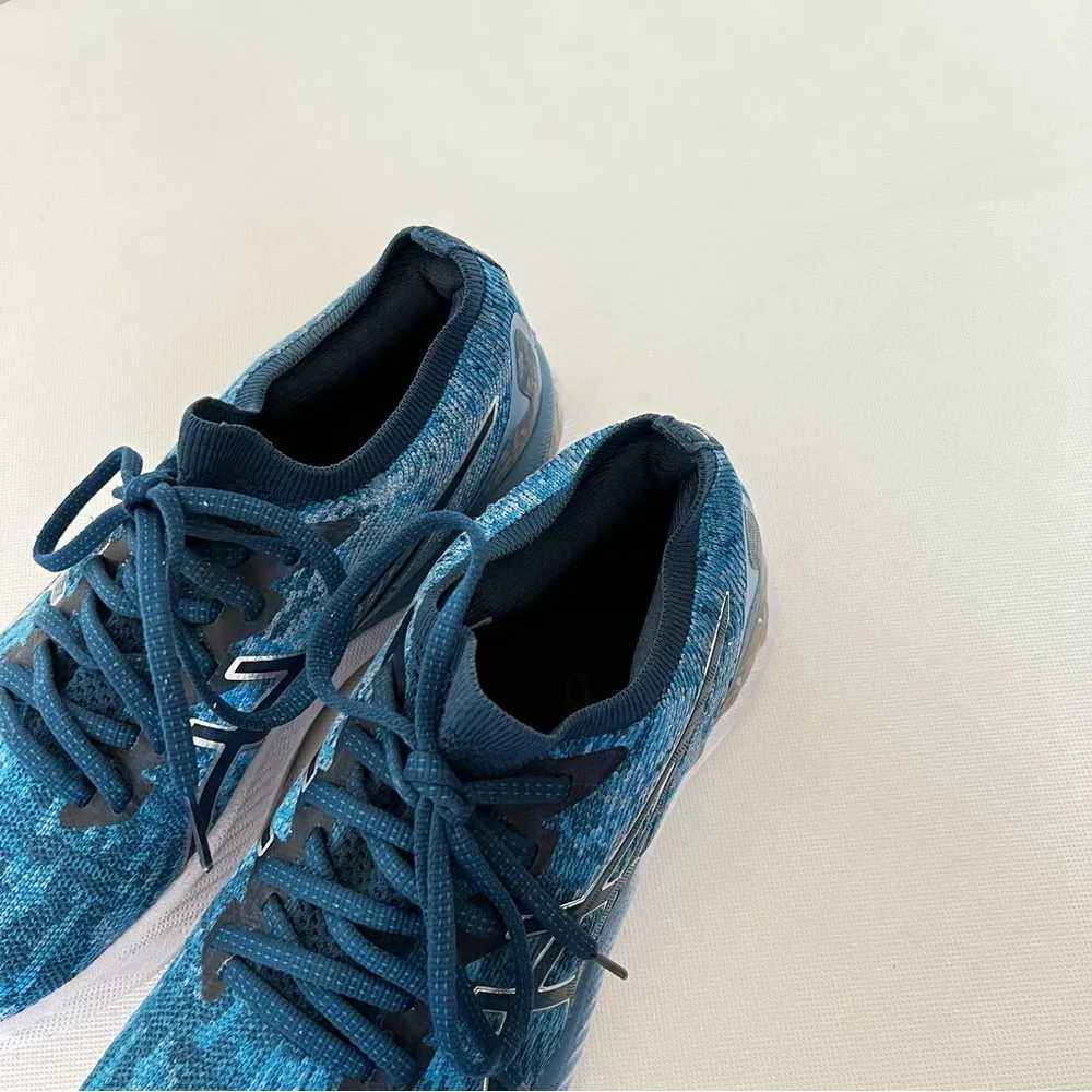 ASICS Gel Nimbus 23 Knit Running Shoes size 9 1/2  “Mako Blue” 1012A880 - Image 5