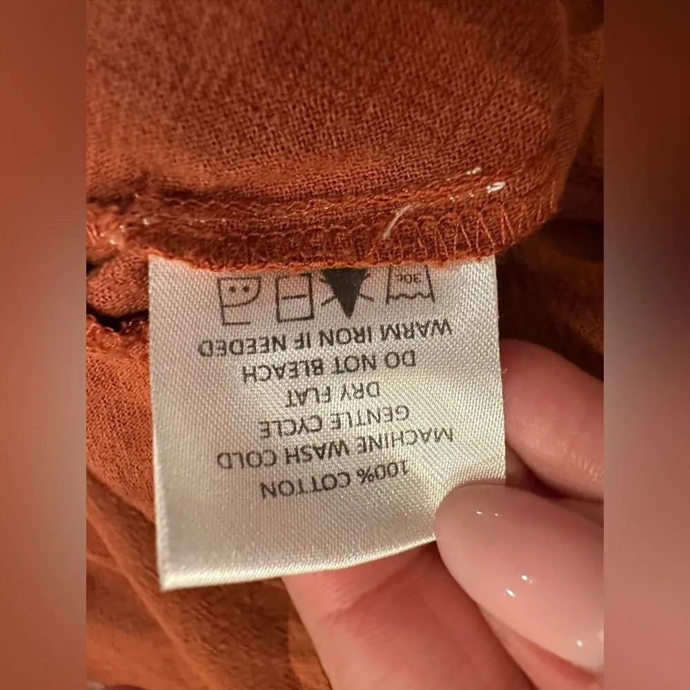 EUC MUDPIE Chic Orange Blouse with Elegant Design - Image 10