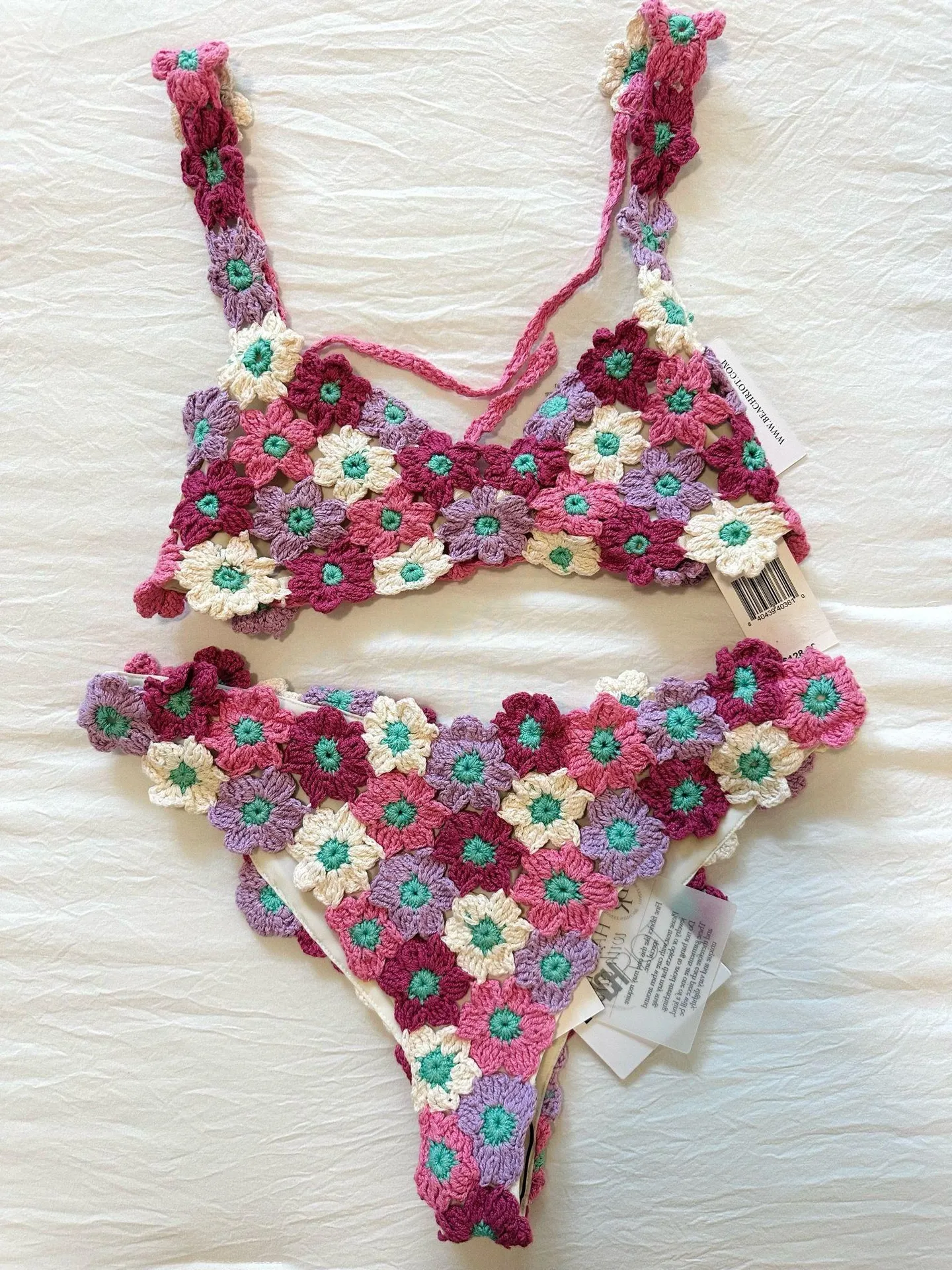 Beach Riot  Floral Crotchet Bikini - Image 4