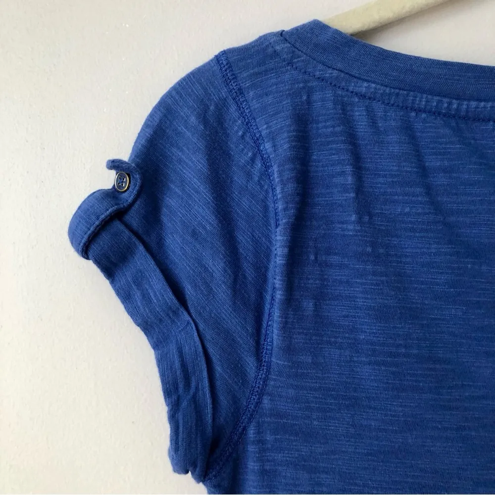 Banana Republic T-Shirt Cotton Cap Sleeves Pullover Blue Dress Women’s Size XS - Image 7