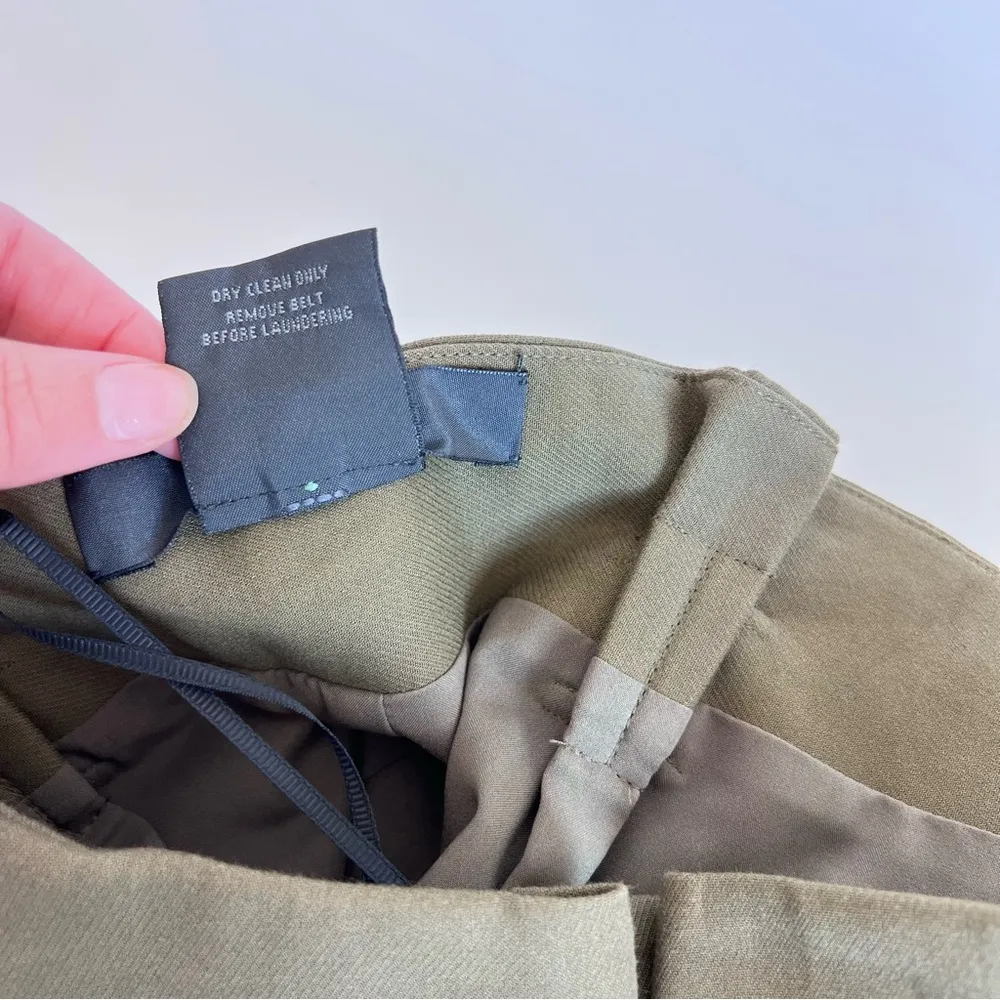 Jason Wu Miss Wu Women’s Olive Green Pleated Belted Mini Skirt - Image 11