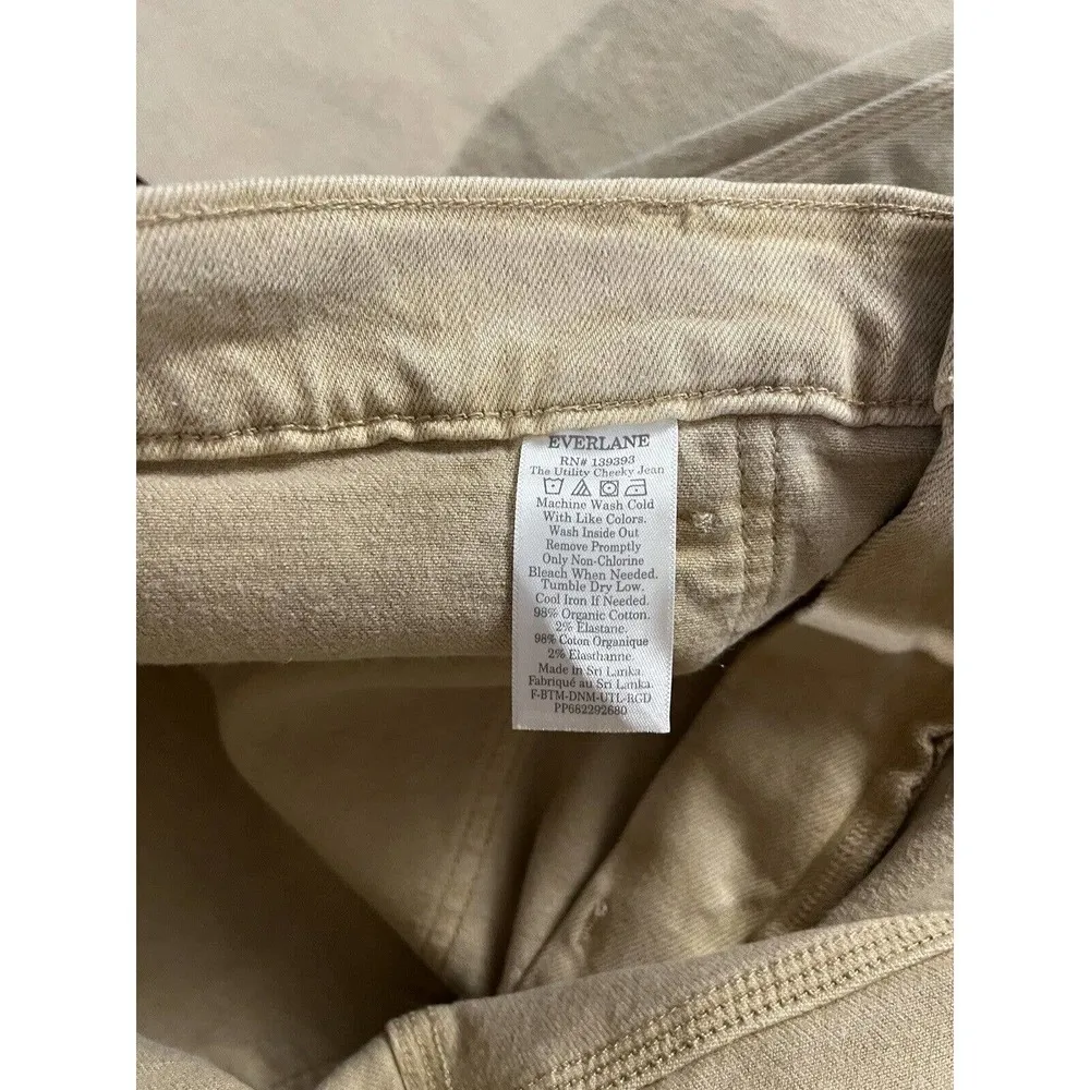 NWT Everlane Desert Clay Khaki The Utility Cheeky Rigid Straight Leg Jeans Sz 32 - Image 10