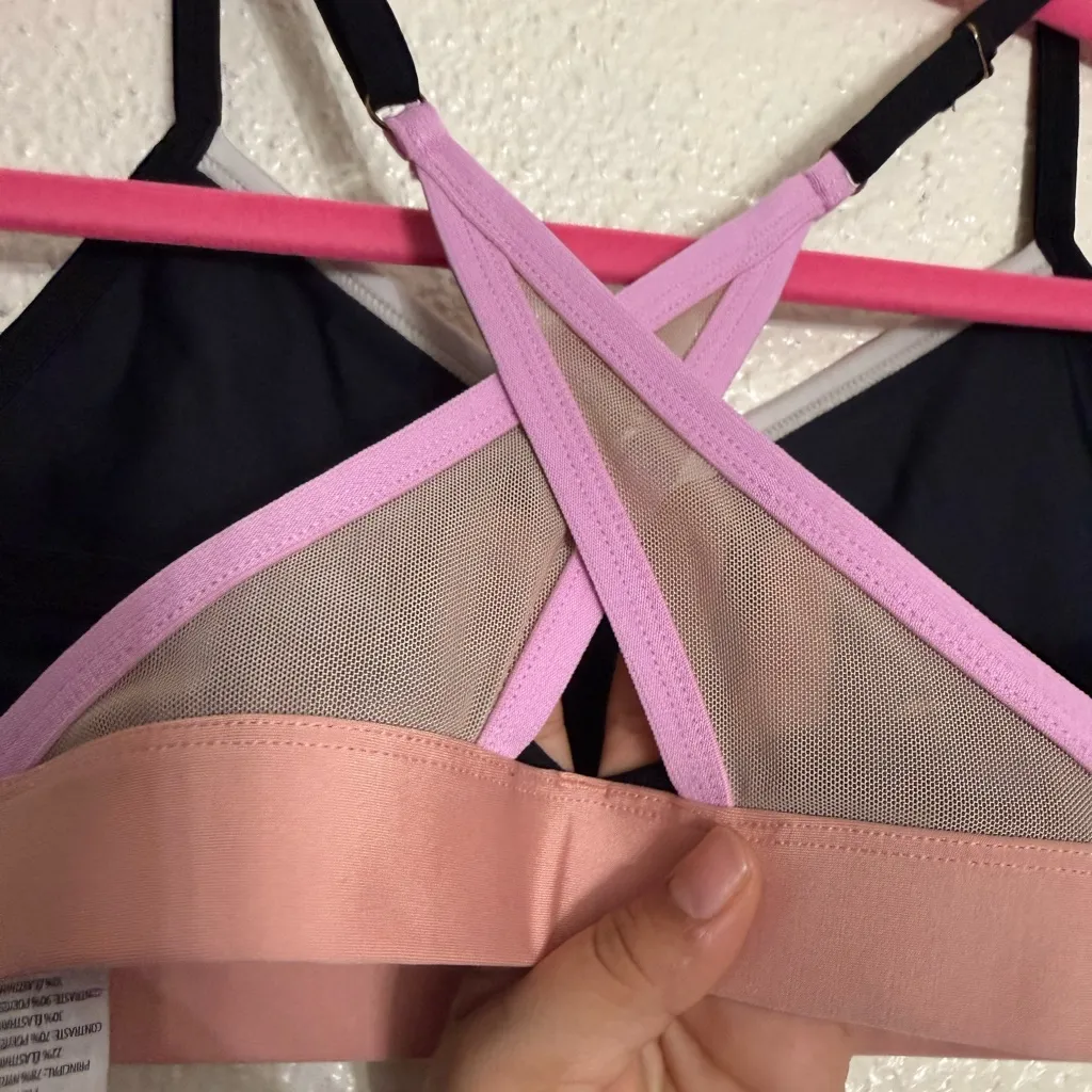 PE NATION POINT FORWARD SPORTS BRA SIZE SMALL Black - Image 7