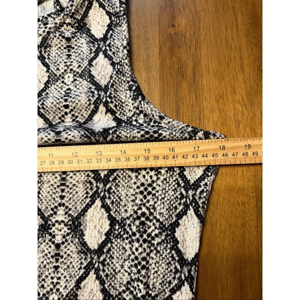 Caution To The Wind Sleeveless Snake Print MIDI Dress Womens Size Large - Image 5