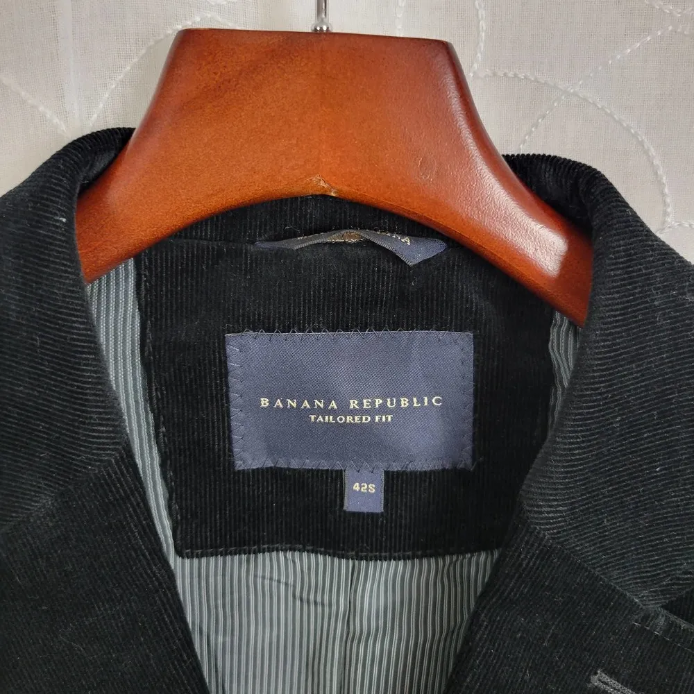 Banana Republic Black Collared Two Button Blazer Jacket - Image 2