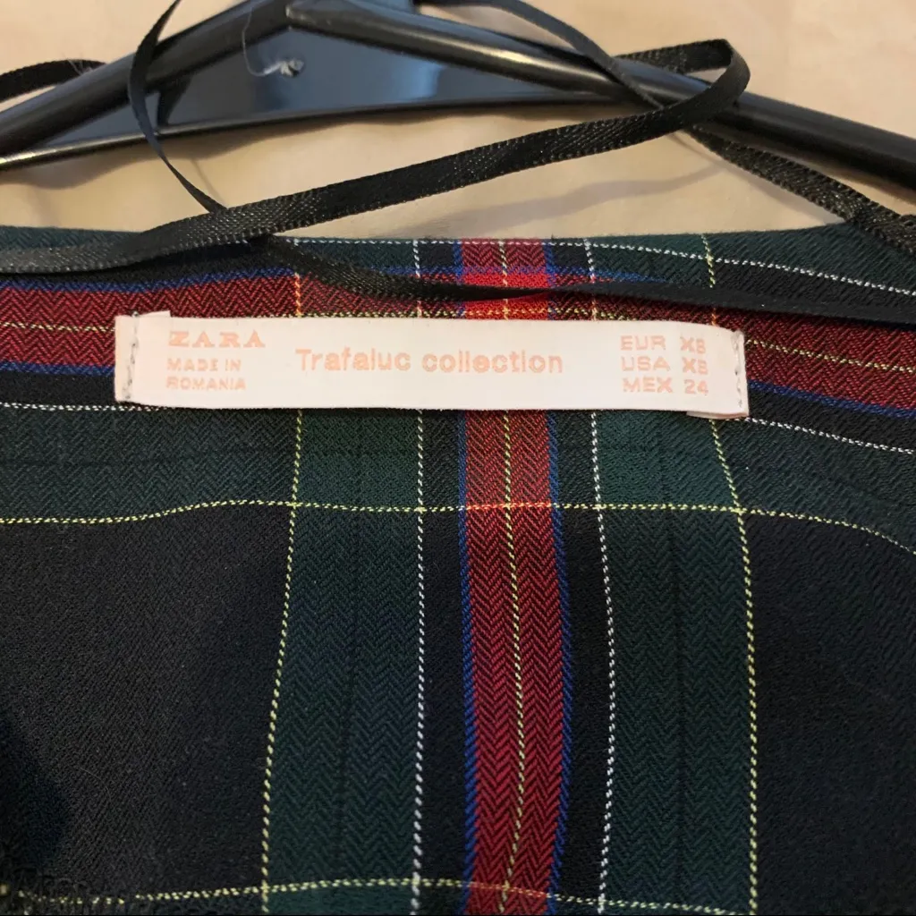 NWOT Plaid tartan mini dress Size XS - Image 9