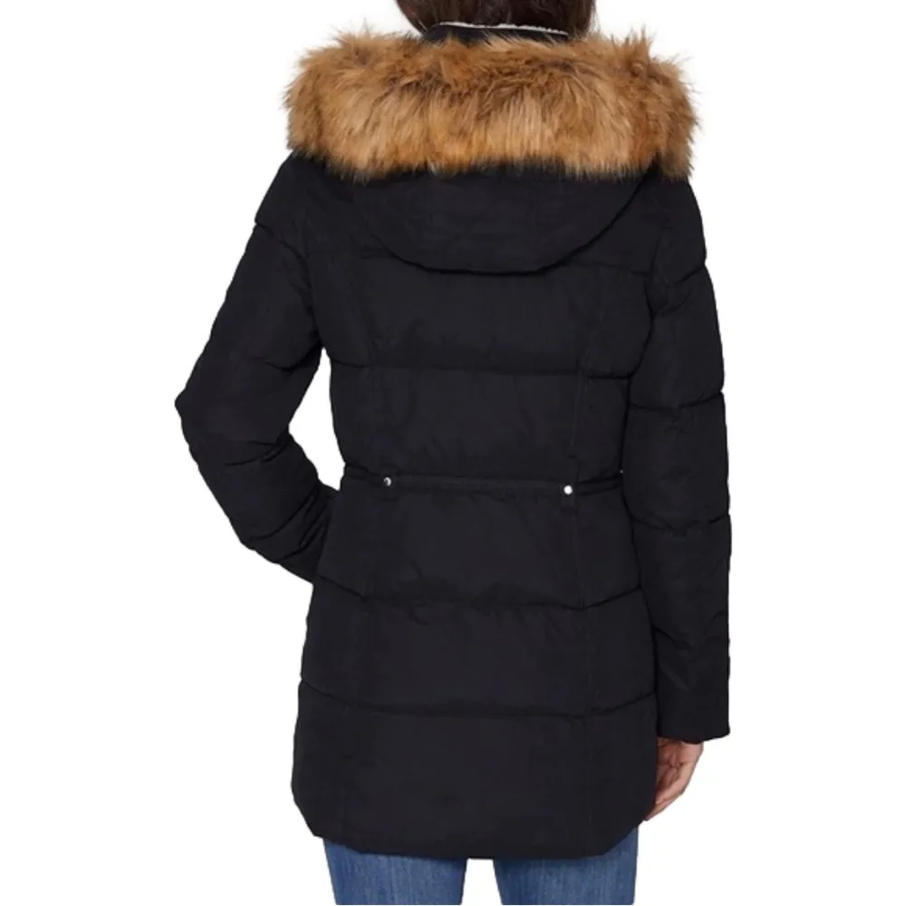 𝅺NWT Women's Faux-Fur-Trim Hooded Puffer Coat - Image 5