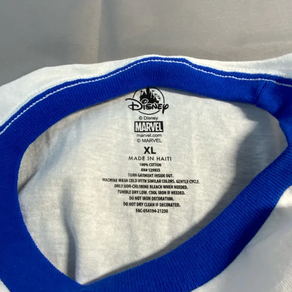 Marvel Comics Superheroes Ringer T-Shirt unisex Adult XL Spider man Iron man - Image 4