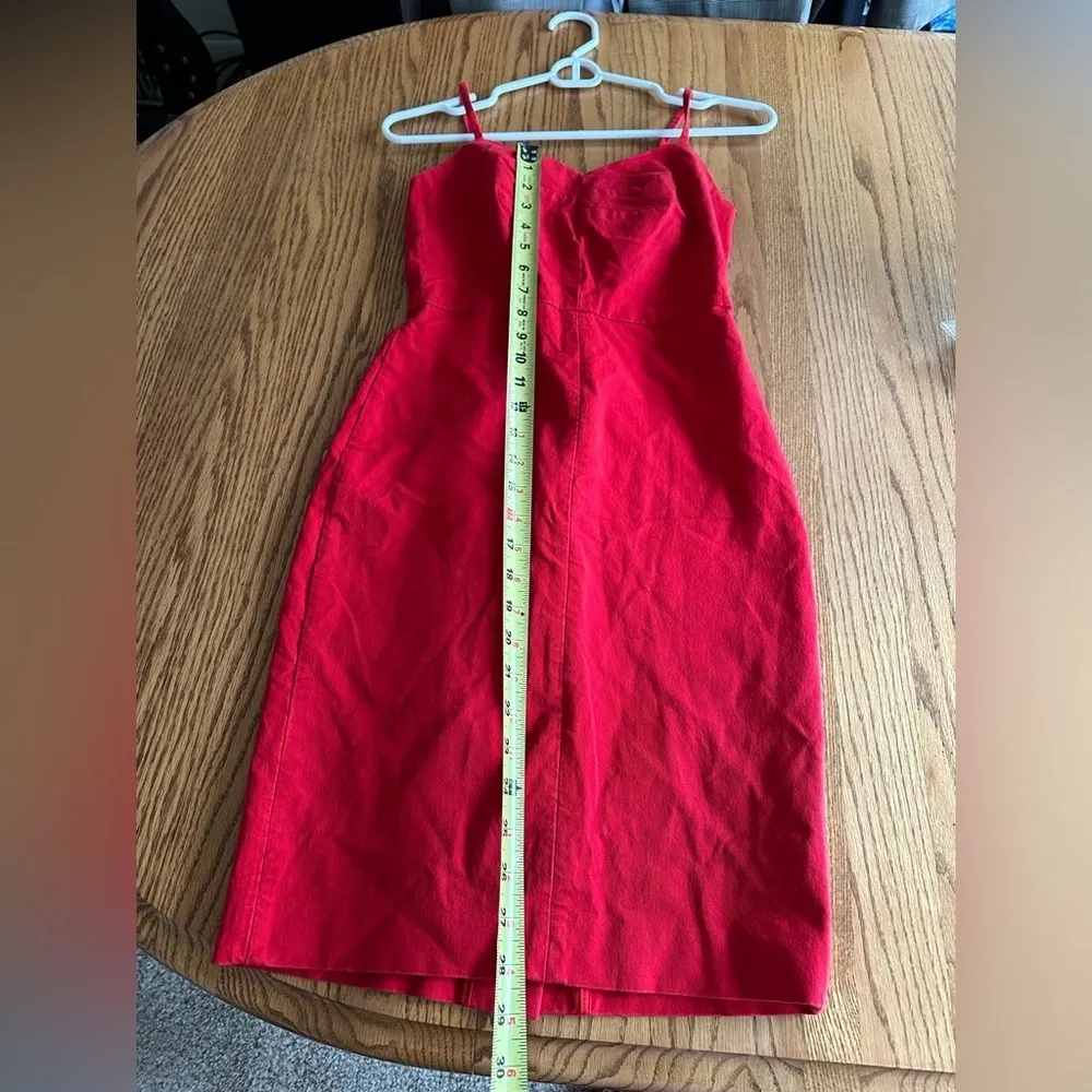 BANANA REPUBLIC Red Bi-Stretch Cami Sheath Cocktail Body con Dress Size 0 - Image 7