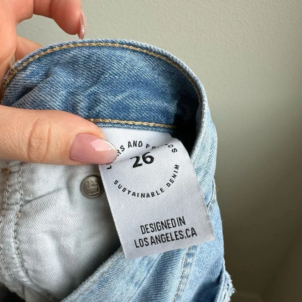 Lovers and Friends Devon High Rise 90s Cut Off Denim Shorts Distressed Size 26 - Image 7