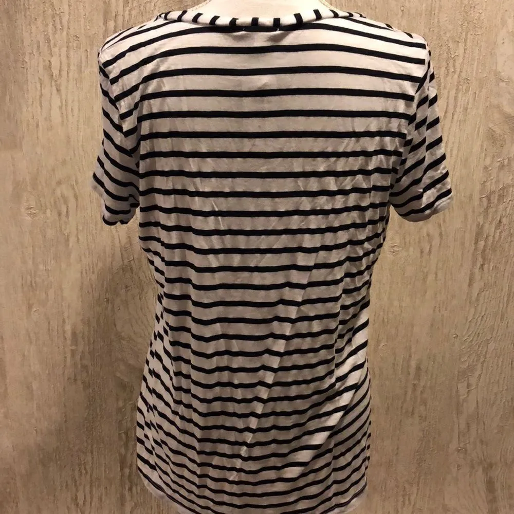 Splendid Black & White Striped Short-sleeve Shirt - Image 6