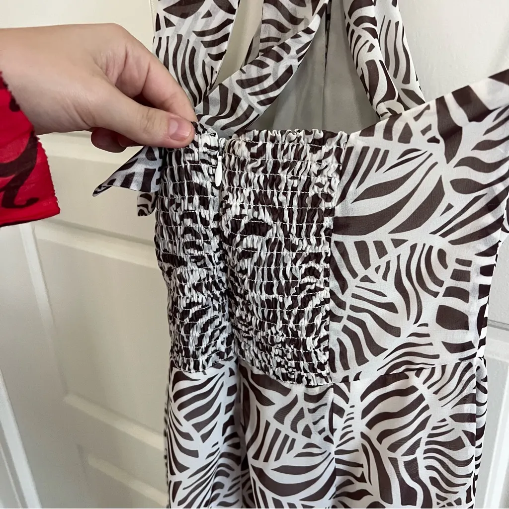 TOCCIN Halter Sarong Dress Size 2 Brown - Image 8