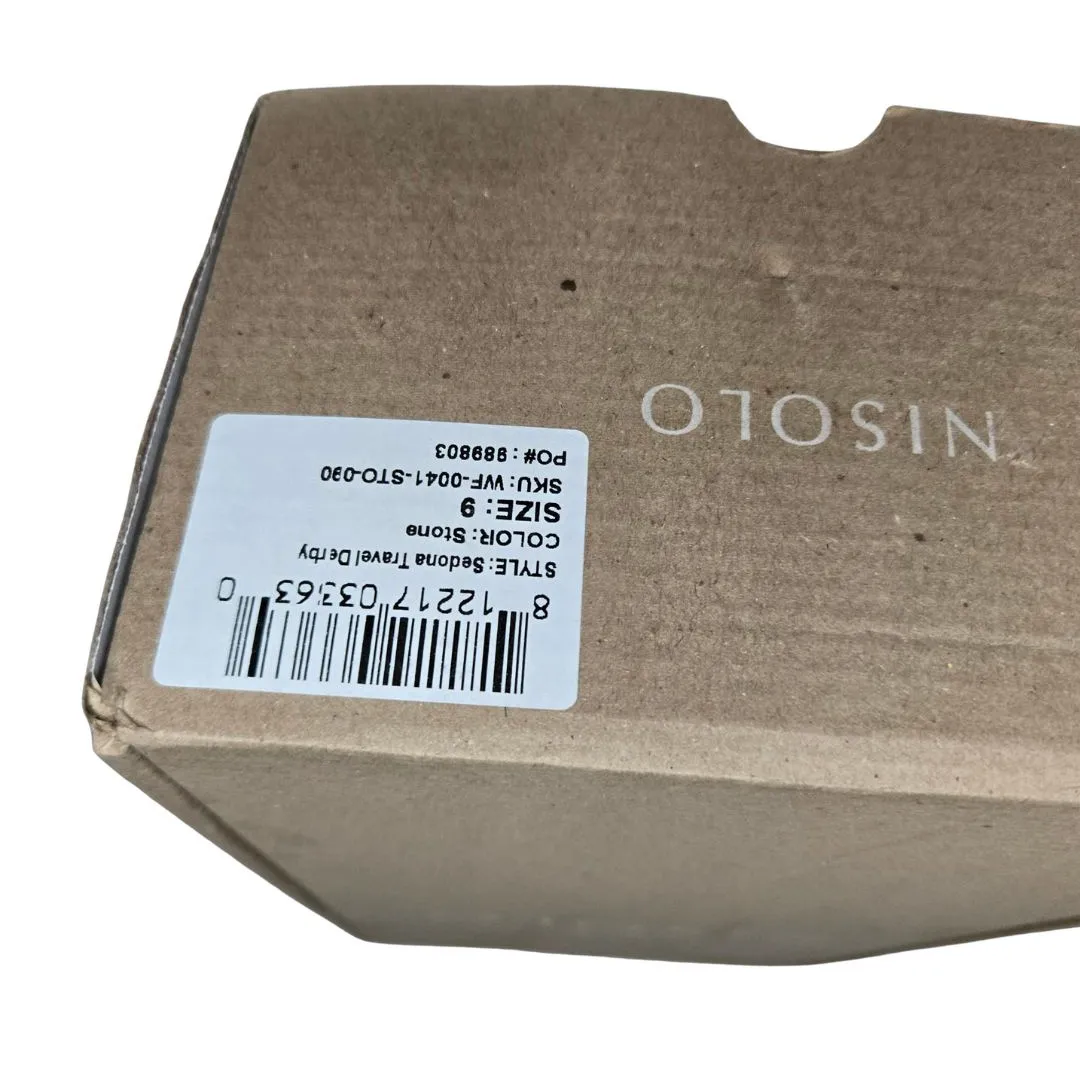 Nisolo Womens Sedona Travel Derby Shoe in Stone Size 9 NIB Tan - Image 4