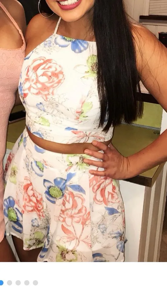 Boutique Floral Two Piece Crop Set - Image 2