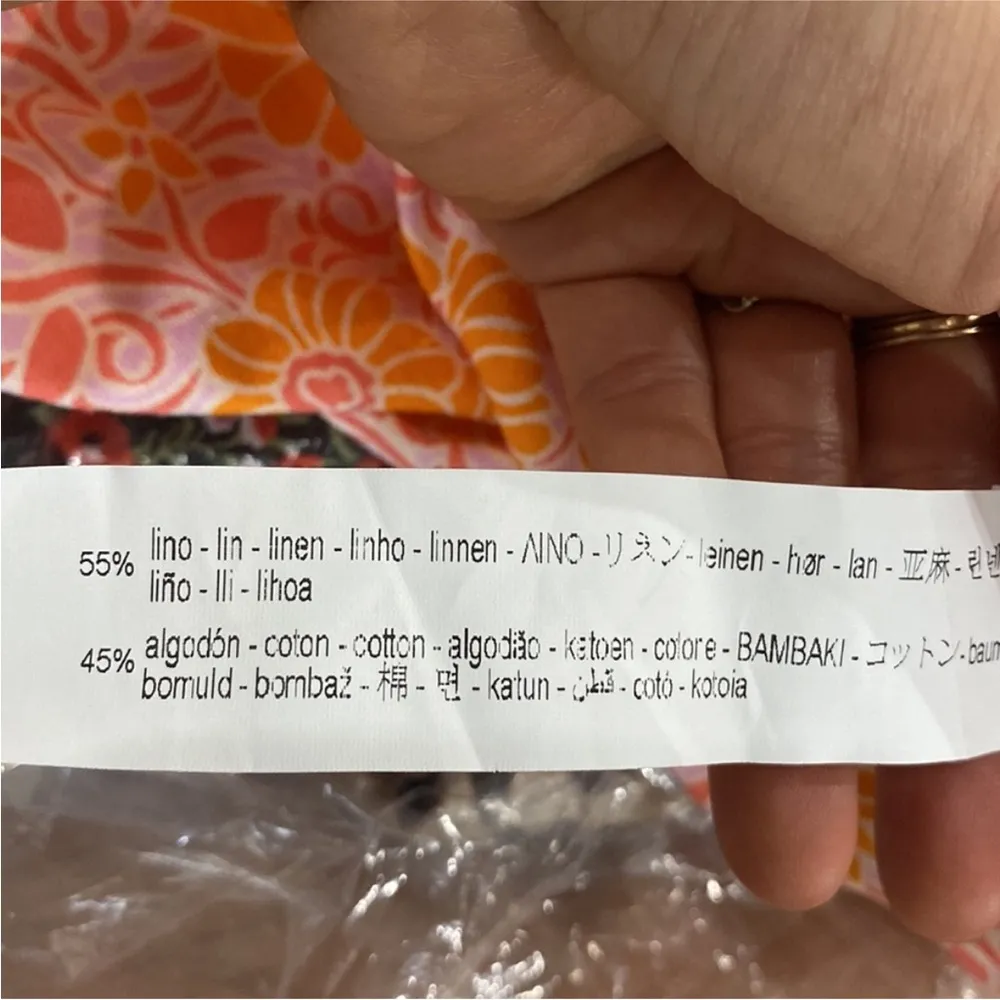 Zara mini skirt in peachy orange floral NWT - Image 9