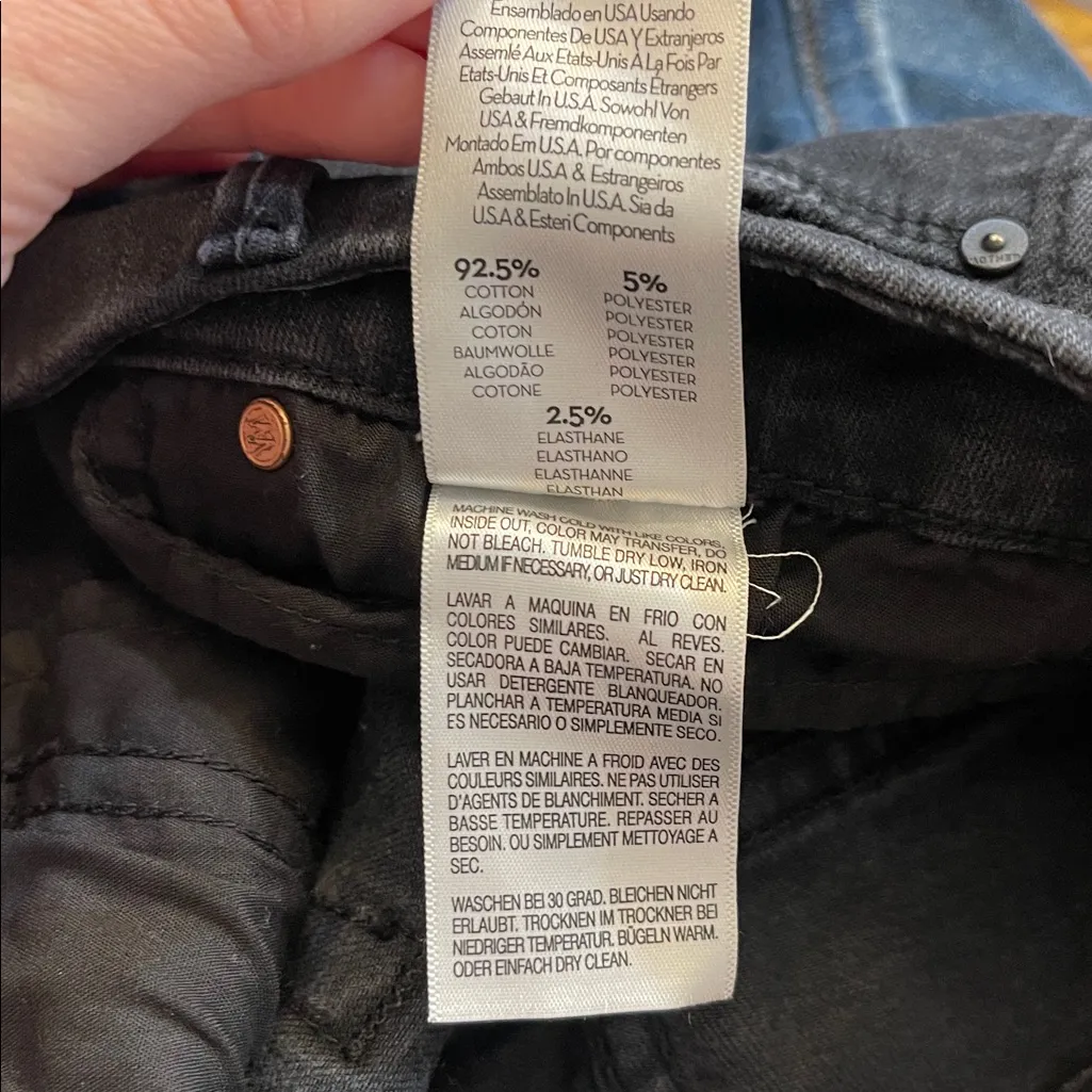 MOTHER The Pixie Ankle Fray Not Guilty Black Skinny Jeans Size 28 - Image 6