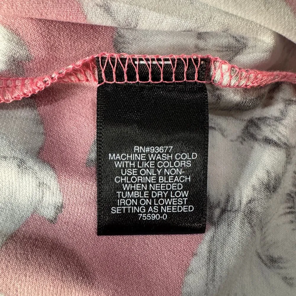 Liz Claiborne Career X-Large Top Floral Stretch Sleeveless Keyhole Round Neck - Image 7