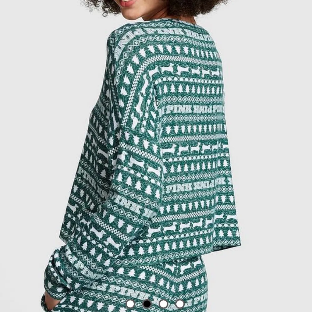 PINK Victoria's Secret NWT Viscose Cozy Long- Sleeve Sleep Shirt Size XXL - Image 3