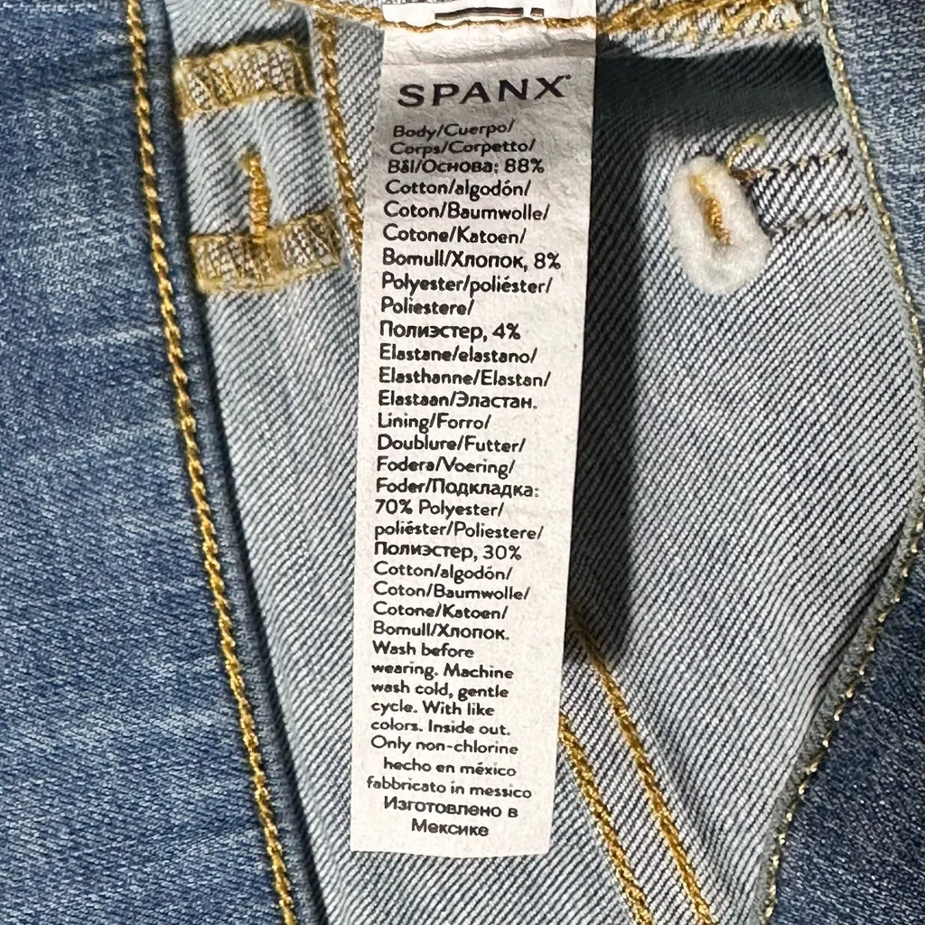 SPANX NWOT SPANXshape EveryWear Womens Flare Jeans Stonewash Blue Hi-Rise Med - Image 5