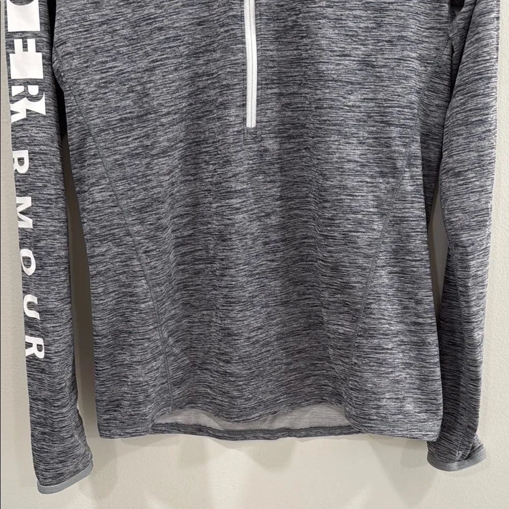 Under Armour Gray Quarter-Zip Sweatshirt Size Medium EUC - Image 5