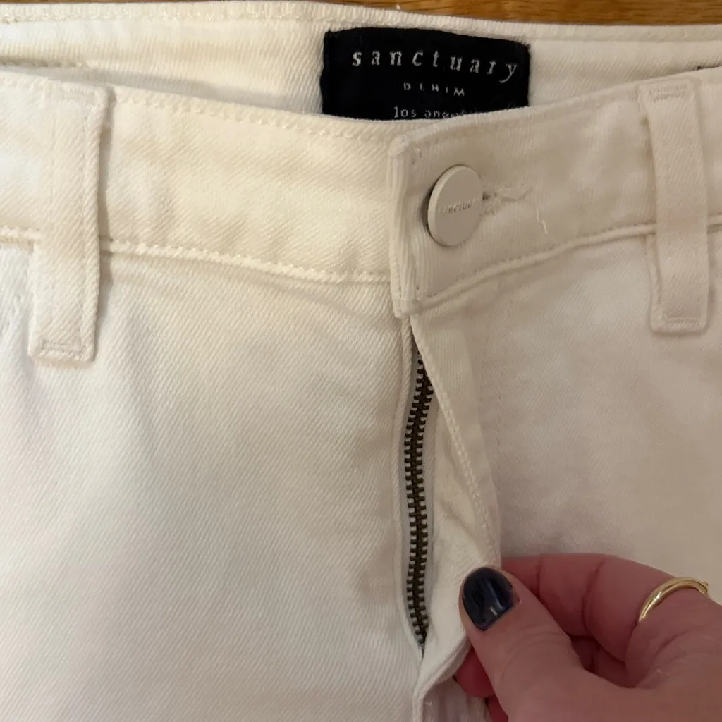 Sanctuary White Modern Straight Crop Jeans - Image 3