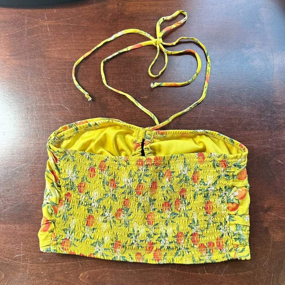 WILD FABLE Fruit Themed Crop Top Bralette Size Small Yellow - Image 5