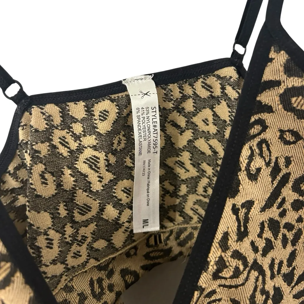 Brown & Black Cheetah Animal Print Baby Tee Crop Top Shirt Women’s Medium/Large! Size undefined - Image 3