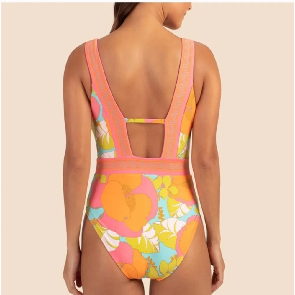 TRINA TURK PLAYA DE FLOR PLUNGE MAILLOT ONEPIECE SWIMSUIT 10 NWT - Image 8