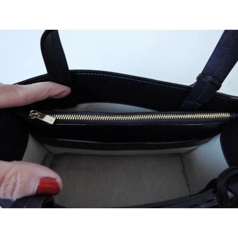 Kate Spade Madison Ave Alpine Drive Sam Navy Eden Leather Satchel/Cross-body - Image 10