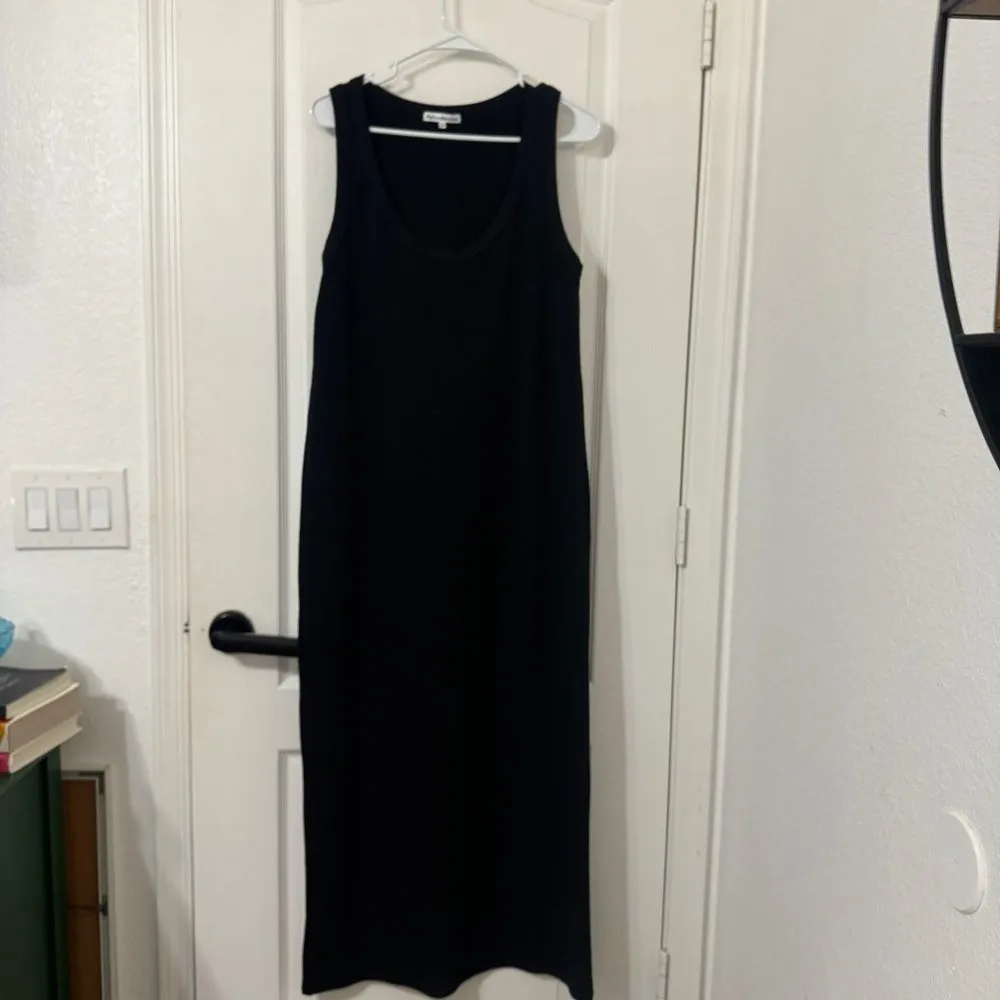 Reformation Bijou Maxi Tank Dress Size S Black ORGANIC COTTON - Image 7