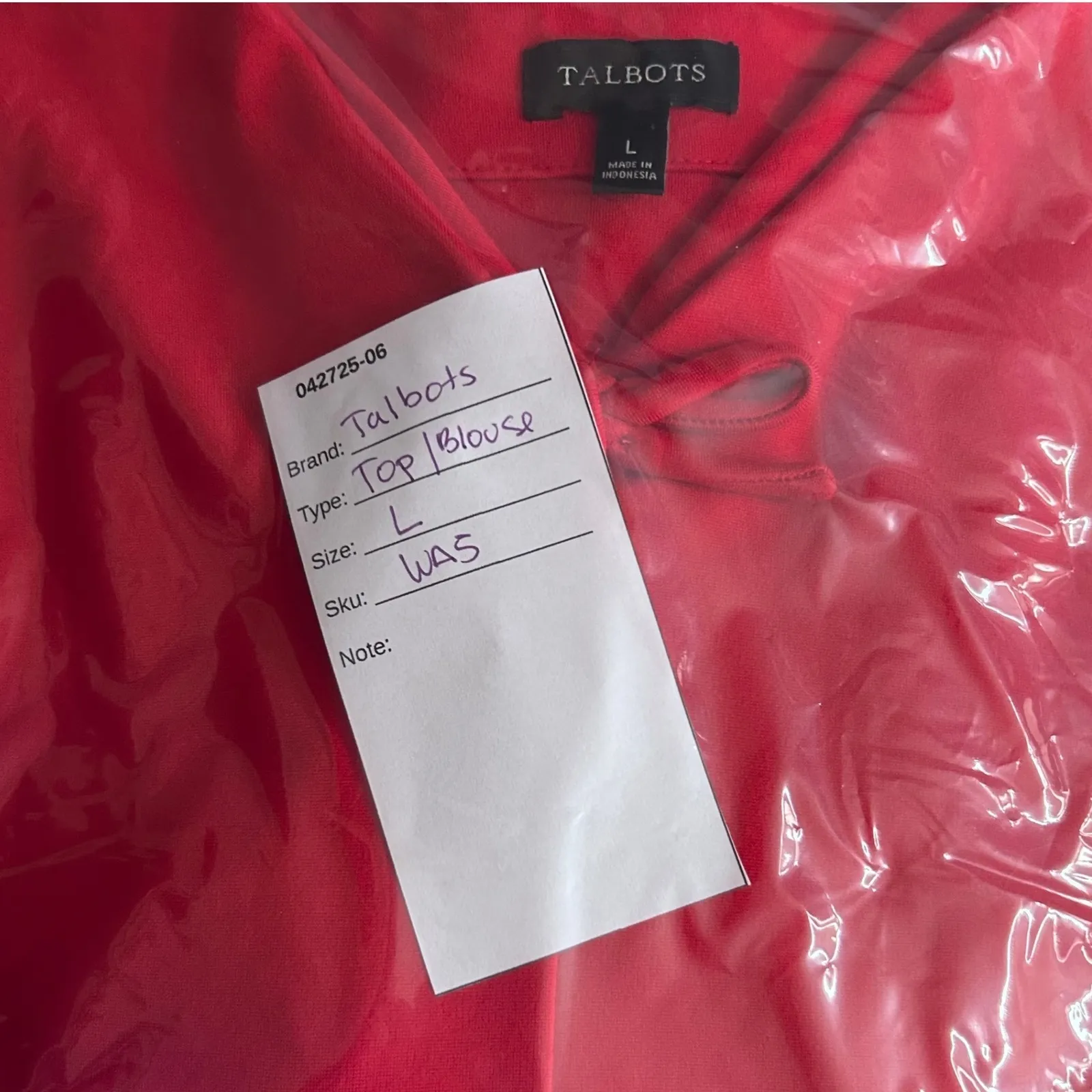 Talbots Top‎ Christmas Blouse Red Large - Image 9