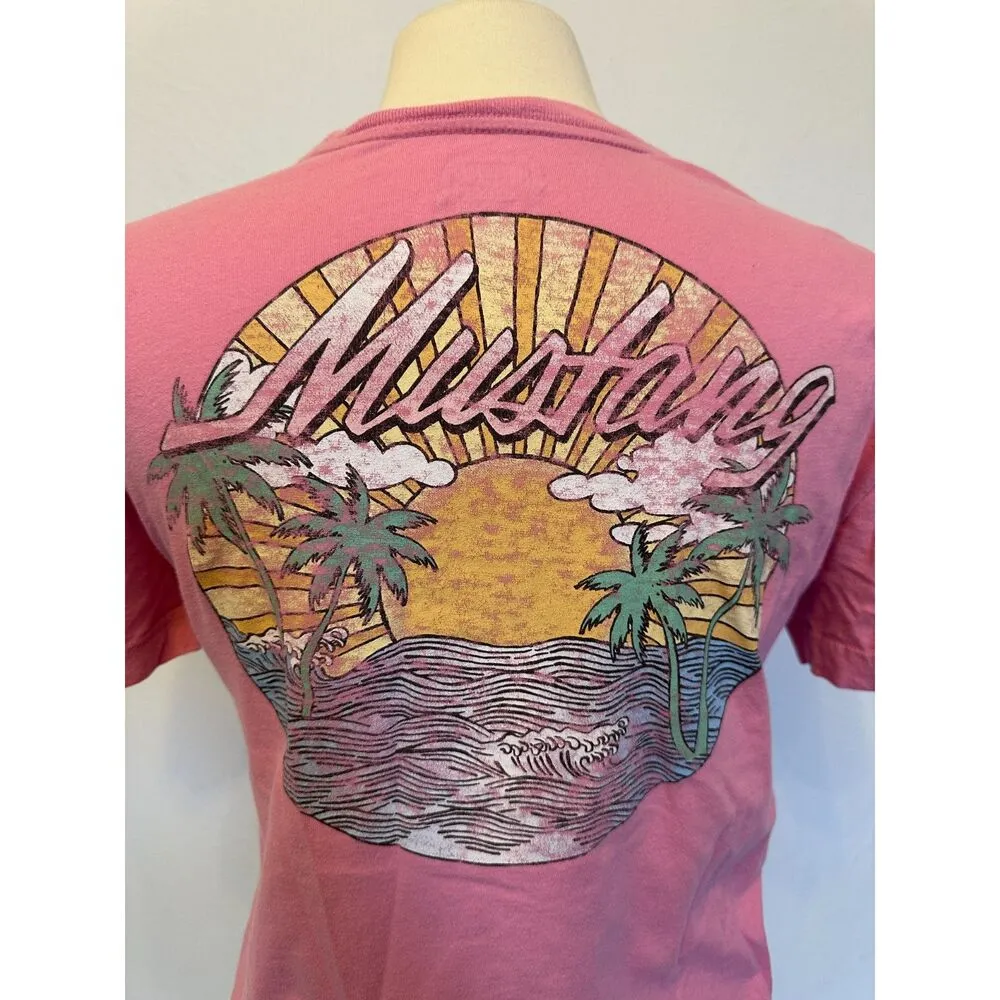 Ford Mustang Officially Licensed Pink T Shirt Size XS - Image 3
