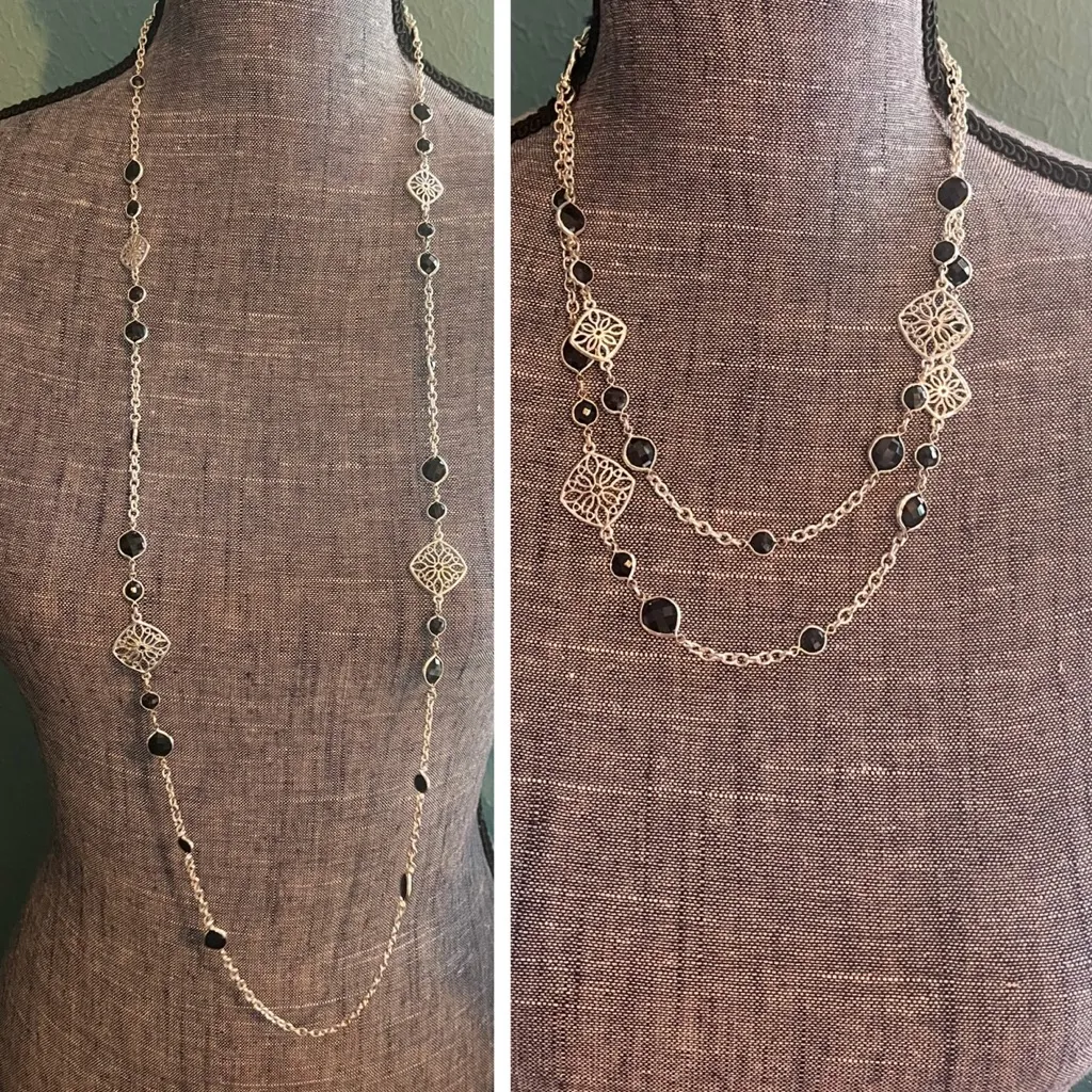 Costume Jewelry Lot 14 Necklaces Included Gold Tone Silver Tone Boho Bohemian - Image 12