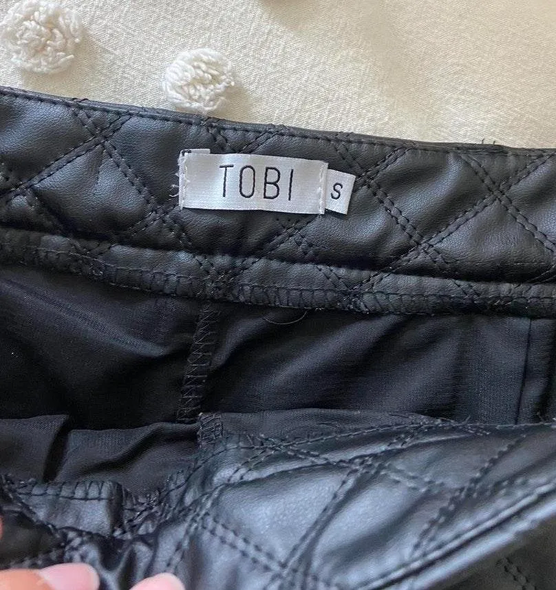 Leather High Waisted Shorts - Image 5