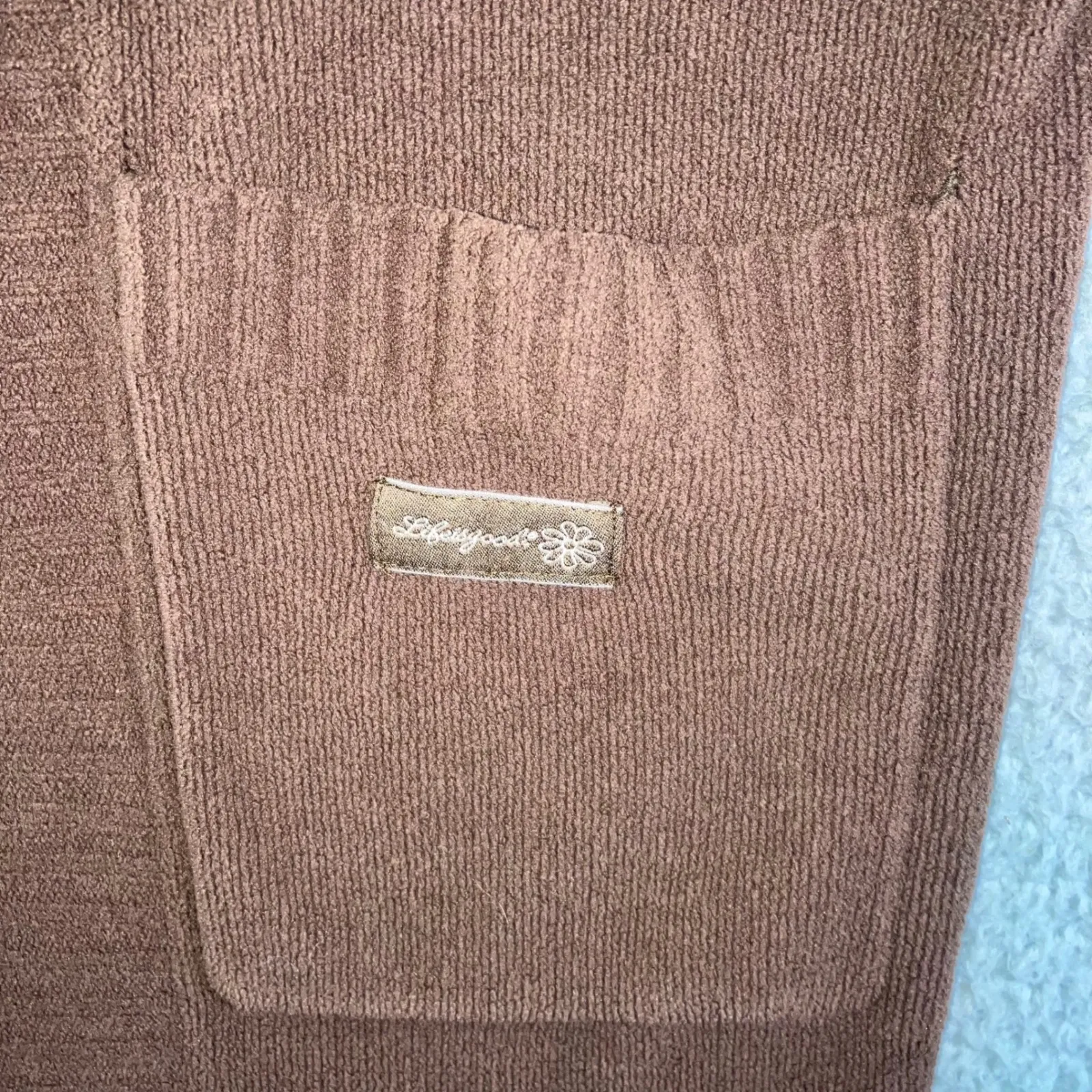 Women Open Front Longline Cardigan Shawl Collar Pockets L/XL Academia Neutral - Image 12