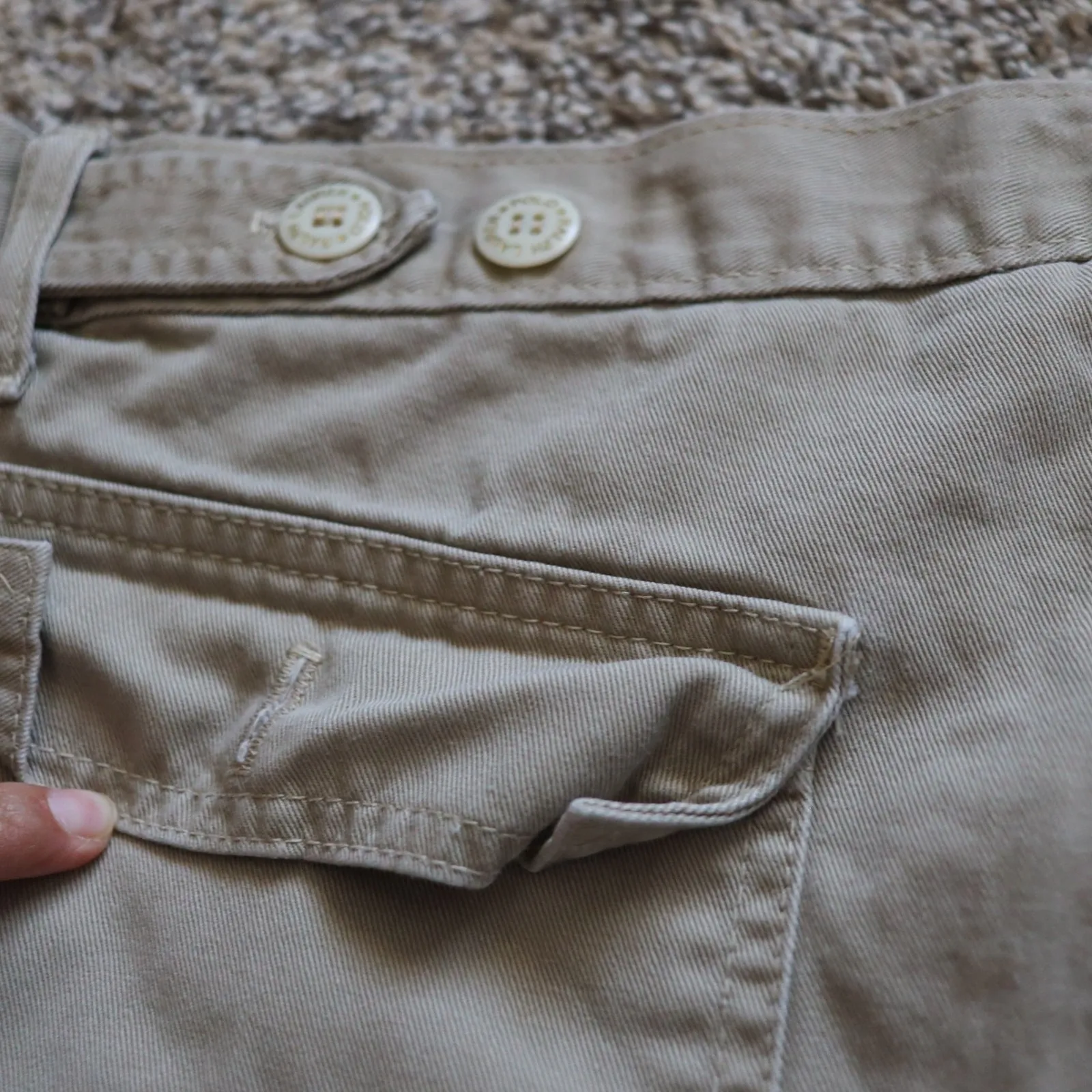 Vintage Polo Ralph Lauren Y2K Khaki Shorts High Waist Utility Pockets Women's 33 - Image 8