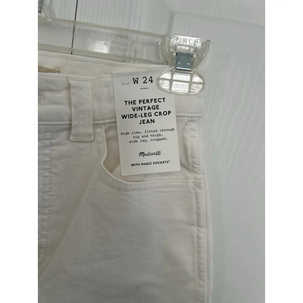 Madewell The Perfect Vintage Wide-Leg Crop Jean in Vintage Canvas Size 24 - Image 5