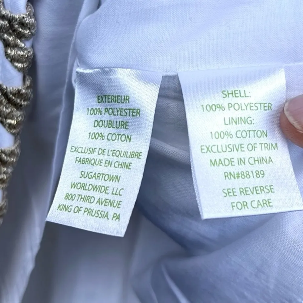 Like New Lilly Pulitzer Pineapple Trim Dress White Gold Size 2 - Image 6