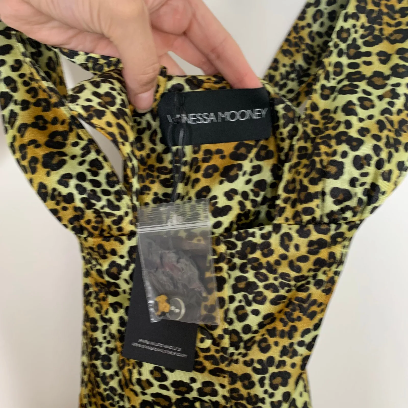 RARE Vanessa Mooney Neon Cheetah Venus Romper Womens Medium Made in USA - Image 12