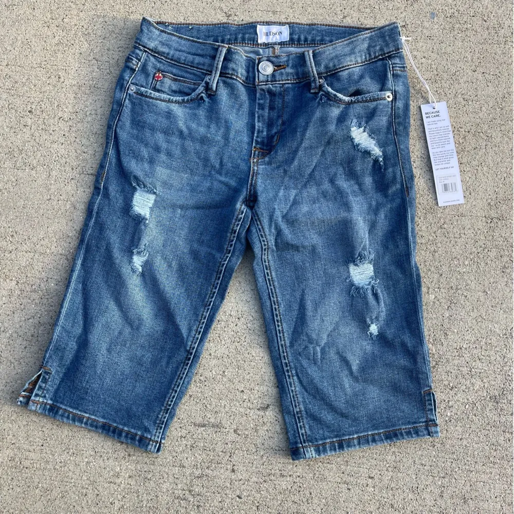 HUDSON Viceroy Distressed Jean Shorts size 25 - Image 3