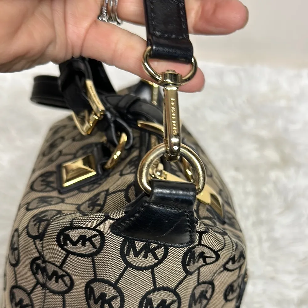 Michael Kors Black and Tan Tote Bag with Dustbag - Image 15